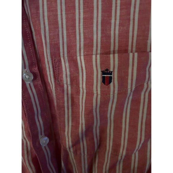 Louis Philippe Shirt Men’s 40CM Button Front Shirt LS Men's M Red Plaid Tailore - Picture 2 of 9